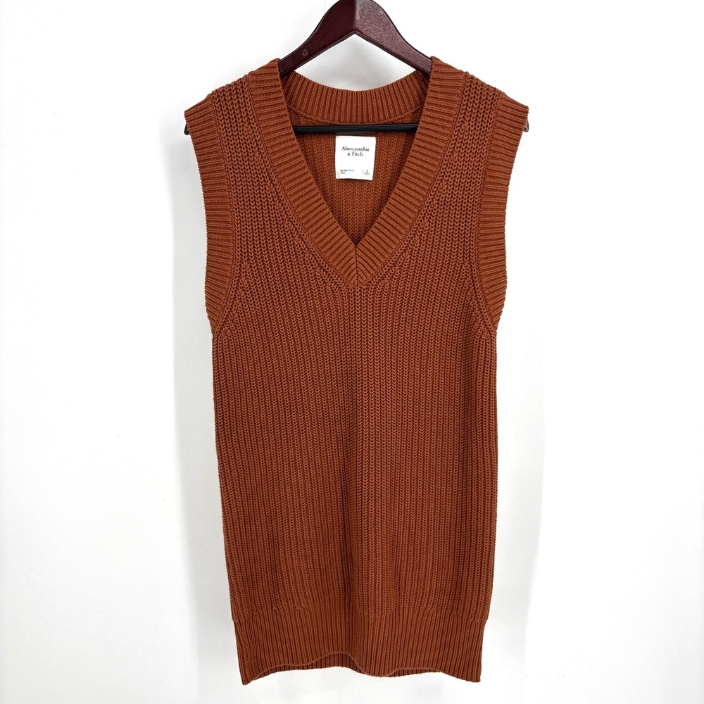 NWT Abercrombie & Fitch Women's Small Sweater Dress Brown Thick Knit Preppy NEW